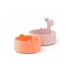 DONE BY DEER Set 2ks silikonových misek Lalee růžová/korálová