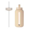 BINK Cenově zvýhodněný set Mama Skleněná lahev na vodu + Brčko s uzávěrem Sand