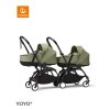 STOKKE YOYO3 Kompletní kočárek pro dvojčata Black/Olive
