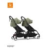 STOKKE YOYO3 Kompletní kočárek pro dvojčata Black/Olive