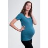 BOBÁNEK Těhotenská tričká krátký rukáv Černé a Petrolejové