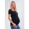 BOBÁNEK Těhotenská tričká krátký rukáv Černé a Petrolejové