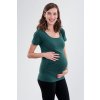 BOBÁNEK Těhotenská tričká krátký rukáv Černé a Tmavě zelené