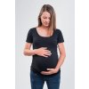 BOBÁNEK Těhotenské tričko krátký rukáv Černé