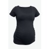BOBÁNEK Těhotenské tričko krátký rukáv Černé