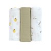 LÄSSIG Swaddle Burp blanket 85x85 Happy Fruits Lemon