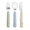 LÄSSIG Cutlery with Silicone Handle 3pcs Happy Fruits Lemon