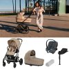 CYBEX Výhodný set Balios Almod Beige + Lůžko + Autosedačka se základnou Grey