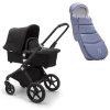 BUGABOO Lynx Kompletní kočárek Black/Black/Black + fusak Seaside Blue
