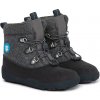 AFFENZAHN Dětské barefoot boty Minimal Midboot Wool - Dog/Grey/Black