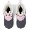 AFFENZAHN Dětské barefoot boty Minimal Highboot Vegan - Koala/Grey/Pink