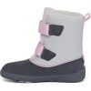 AFFENZAHN Dětské barefoot boty Minimal Highboot Vegan - Koala/Grey/Pink