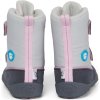 AFFENZAHN Dětské barefoot boty Minimal Highboot Vegan - Koala/Grey/Pink