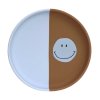 LÄSSIG Plate Silicone Happy Rascals Smile sky blue