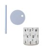 DESIGN LETTERS Dětská sklenička ABC + Nástavec s brčkem Light Blue