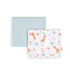 FUNNABABY Mušelínové osušky 2 ks Girrafe Blue 90 x 90 cm