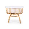CHILDHOME Kolébka ratanová 90 x 70 cm s matrací + Potah Jersey Off White