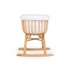 CHILDHOME Kolébka ratanová 90 x 70 cm s matrací + Potah Jersey Off White