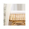 CHILDHOME Kolébka ratanová 90 x 70 cm s matrací + Potah Jersey Off White