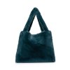 STUDIO NOOS Taška Mom Bag Faux Fur Petrol Blue