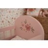 LITTLE DUTCH Postýlka pro panenky dřevěná s peřinkou Pink