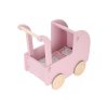 LITTLE DUTCH Kočárek pro panenky dřevěný s peřinkou Pink