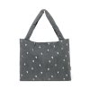 STUDIO NOOS Taška Mom Bag Denim Grey Hearts