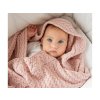 LULLALOVE Dečka z vlny Merino vzor Keksík Premium Pudrová Růž
