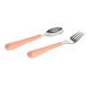 LÄSSIG Cutlery with Silicone Handle 2pcs Apricot