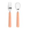 LÄSSIG Cutlery with Silicone Handle 2pcs Apricot