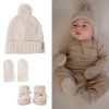 LODGER Merino set od narození - rukavičky, čepička a capáčky Birch