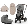 CYBEX Priam Kompletní kočárek Rosegold/Soho Grey + Dárek Sand Shell