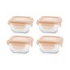 MINILAND Hermetické misky na jídlo natur Králíček 4ks