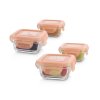 MINILAND Hermetické misky na jídlo natur Králíček 4ks