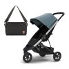 THULE Spring Stroller Aluminium Teal Melange + Leokid Organizér na kočárek Black