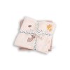 DONE BY DEER Zavinovací mušelínové plenky Lalee 2ks GOTS růžové