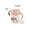 DONE BY DEER Dětský hrneček s pítkem Tiny Farm růžový