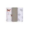 LÄSSIG Swaddle Burp blanket 60x60 Little Forest Fox