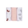 LÄSSIG Swaddle Burp blanket 60x60 Little Forest Rabbit