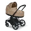 CYBEX Platinum Priam Lux Carry Cot Simply Flowers Mid Beige