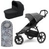 THULE Urban Glide 2 Kompletní kočárek Black/Grey Melange + LEOKID Fusak Classic Village