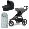 THULE Urban Glide 2 Kompletní kočárek Black/Grey Melange + LEOKID Fusak Classic Vincent
