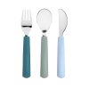 LÄSSIG Cutlery with Silicone Handle 3pcs Tiny Team Dog