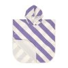 LÄSSIG Beach Poncho Stripes Purple/Sea Salt