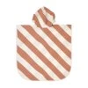 LÄSSIG Beach Poncho Stripes Clay/Sea Salt