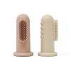 MUSHIE Silikonový zubní kartáček na prst 2ks Shifting Sand Blush
