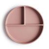 MUSHIE Silikonový talíř s přísavkou Blush
