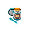 3 SPROUTS Stainless Steel Termoska na jídlo + vidlička Lion Blue