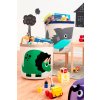 3 SPROUTS Koš na hračky Dinosaur Green