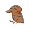 LÄSSIG Sun Protection Flap Hat Whale Caramel